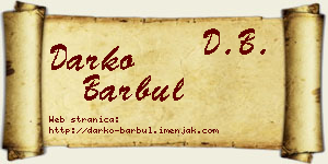 Darko Barbul vizit kartica